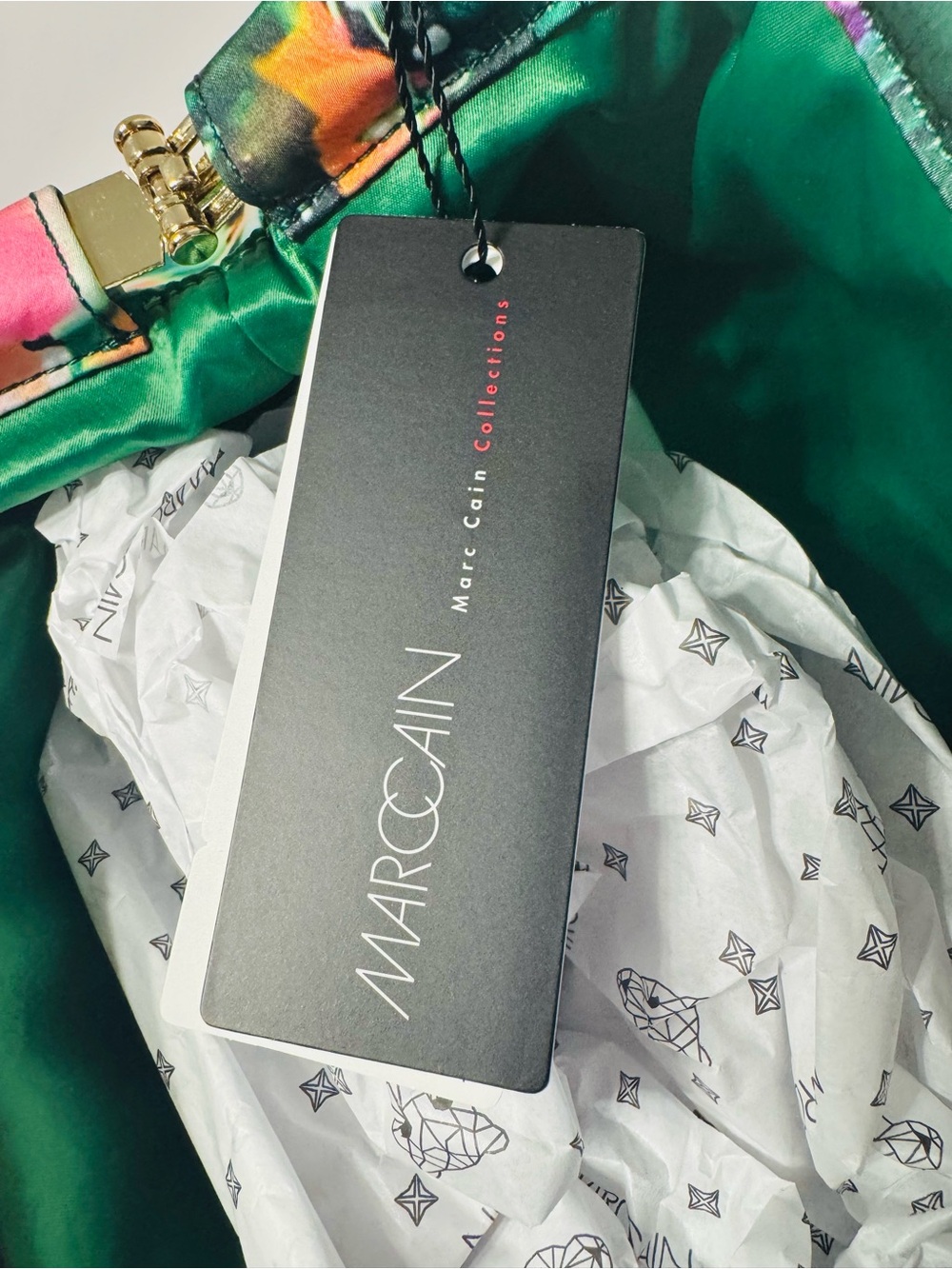 NWT Marc Cain Floral Satin Evening Clutch Wedding Guest Summer Garden event - Picture 10 of 10